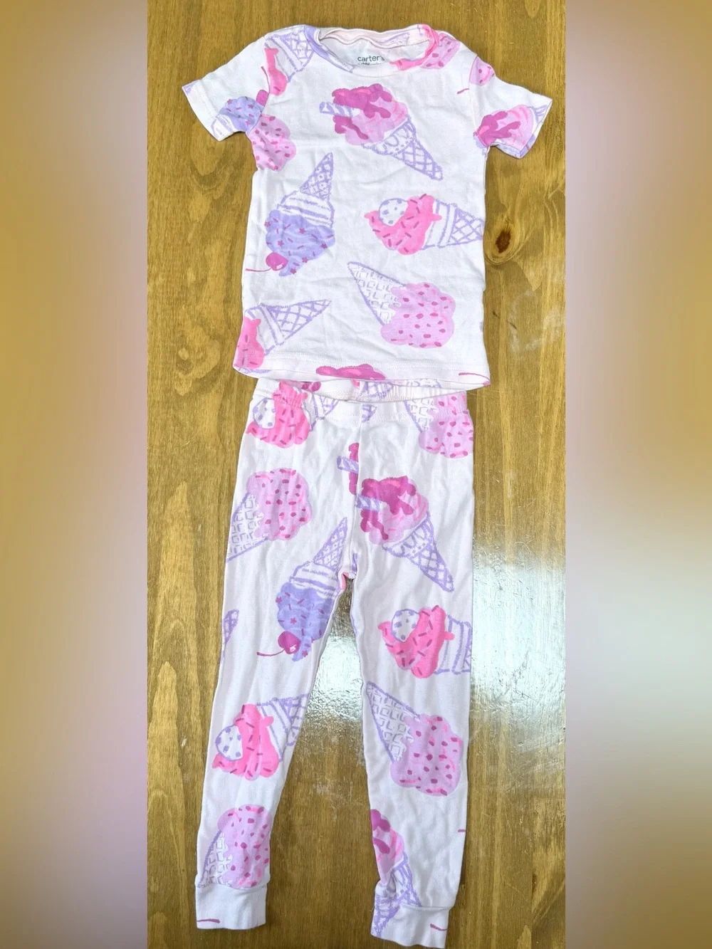Three Sets Of Toddler Kids Short Sleeve And Pants Pajamas Size 2T